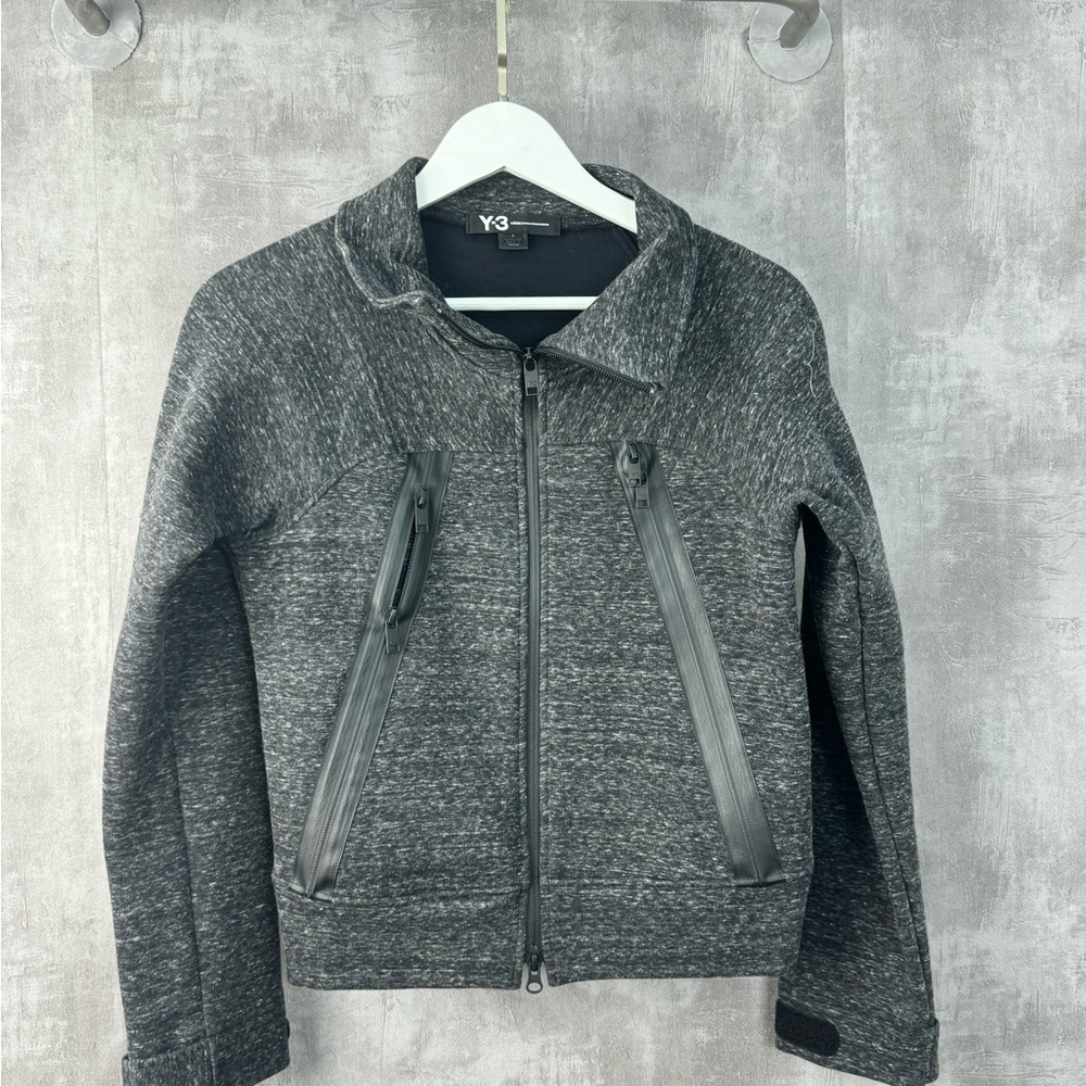❌sold❌Authentic Y-3 Charcoal Zip-Up Jacket
